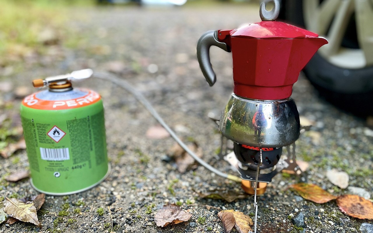 Bialetti Moka Induction pot on a cooktop